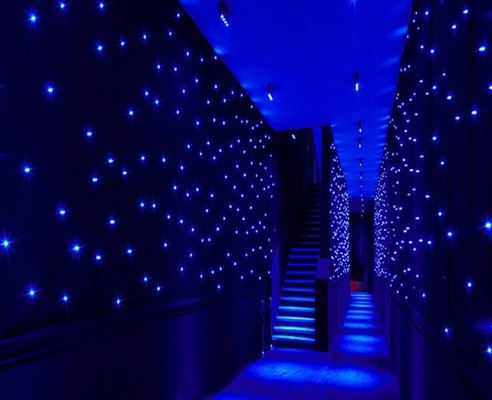 Hot Sale 4*6m Blue And White LED Cloth LED Star Curtain For Stage Party Decoration Effect Backdrop LED Light
