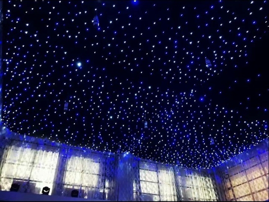 Hot Sale 4*6m Blue And White LED Cloth LED Star Curtain For Stage Party Decoration Effect Backdrop LED Light