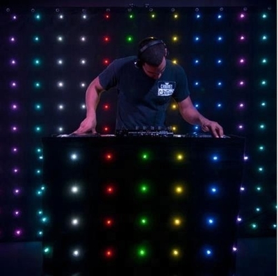 IP33 Rated 4*6m Flexible Stage Decoration Light DMX P15 LED Video Curtain with SMD5050