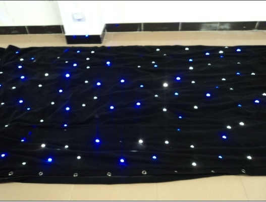 Homei hot sale blue white led star curtain for wedding decoration backdrop