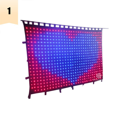 4*6m Dmx Remote Control Led Video Cloth Wedding Club Decoration Curtain Backdrop