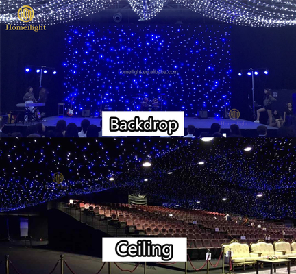 Customized Shiny Backdrop Cloth Led star Curtain For Wedding Bar Dj Church Party