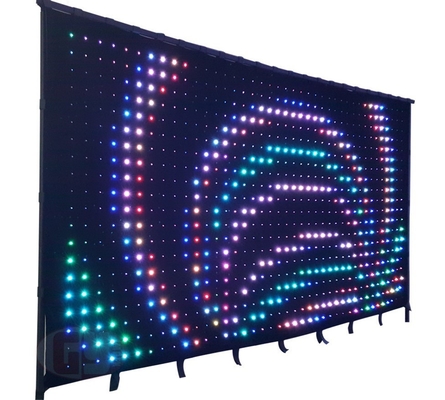 RGB 3 in 1 Color Changeable LED P18cm Video Curtain with Remote Control
