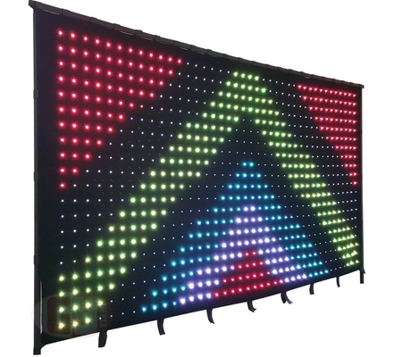 RGB 3 in 1 Color Changeable LED P18cm Video Curtain with Remote Control