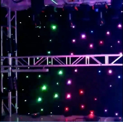 Whole Sell LED illuminated Star Curtain Lights for LED RGB 3in1 event Stage Backdrop Curtain full color church wedding h