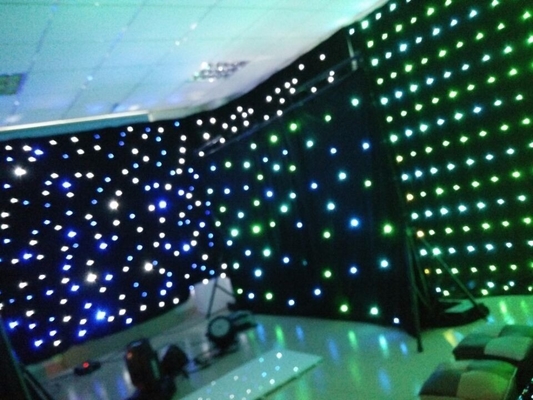 Whole Sell LED illuminated Star Curtain Lights for LED RGB 3in1 event Stage Backdrop Curtain full color church wedding h