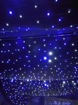 Blue and White twinkle cloth for performance background LED Star Curtain