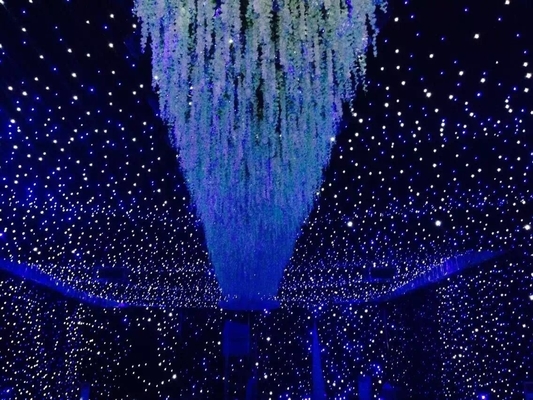 Blue and White twinkle cloth for performance background LED Star Curtain