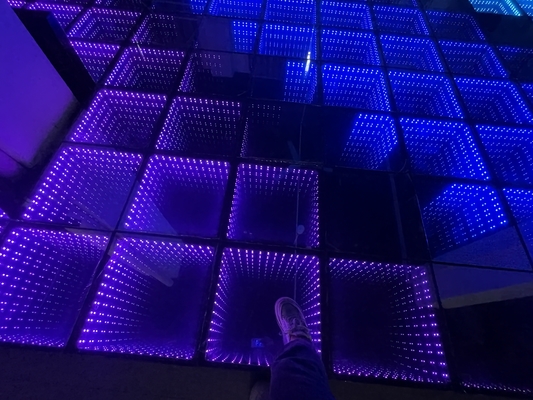 Toughened Glass LED Dance Floor with 50000 Hours Working Lifetime and Portable Design