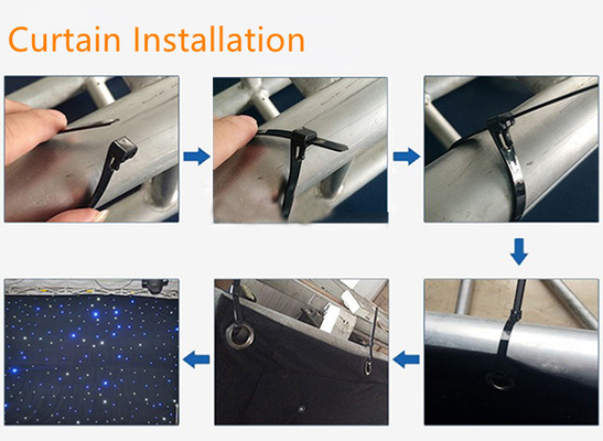 Hot Sale Blue And White LED Cloth LED Star Curtain For Stage Party Decoration Effect Backdrop LED Light
