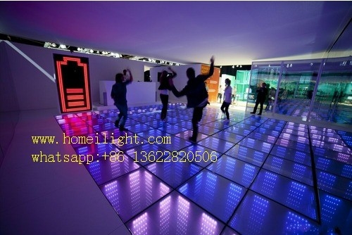 AC90-240V 50-60Hz Toughened Glass DMX512 Digital RGB 3 in 1 LED 3D Mirror Dance Floor