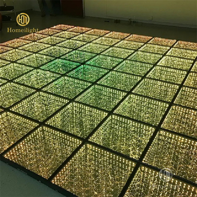 Wireless 3D Mirror Starry Gypsophila Magnetic LED Dance Floor For Disco Party