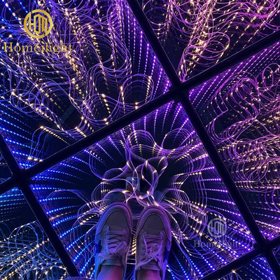 Homei Outdoor Square LED Dance Floor Light with 3D Mirror Starry Design and 8CH Channel