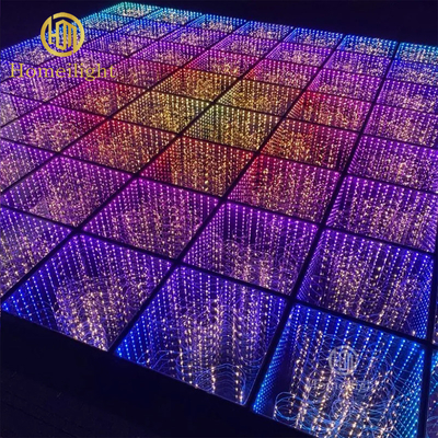 Homei Outdoor Square LED Dance Floor Light with 3D Mirror Starry Design and 8CH Channel