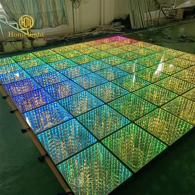 Homei Outdoor Square LED Dance Floor Light with 3D Mirror Starry Design and 8CH Channel