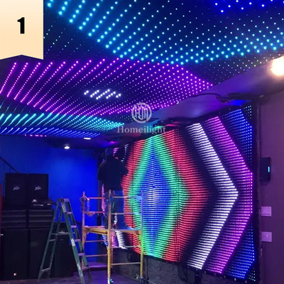 Projection Lights Homei RGB Vision Curtain for Wedding Cortina de Video LED and Fuse 3A