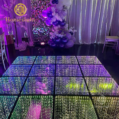 Hotel and Night Club Uplights DMX RGB Color Luces DJ 3D Infinity Mirror LED Dancefloor