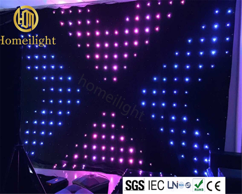 Lighting and circuitry design P18cm 4 * 5M RGB LED Video Curtain for Stage Background