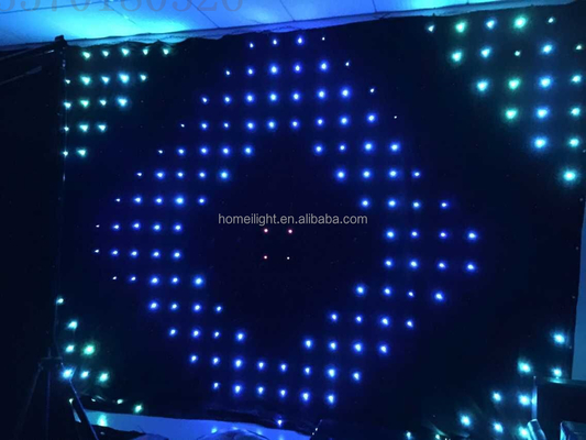 Lighting and circuitry design P18cm 4 * 5M RGB LED Video Curtain for Stage Background