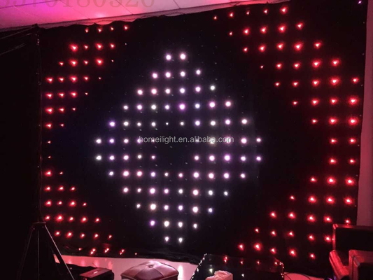 Lighting and circuitry design P18cm 4 * 5M RGB LED Video Curtain for Stage Background
