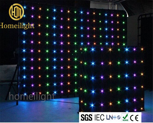 AC90-260V 50-60Hz Input Voltage 1- P18cm 3*4m RGB LED Screen Video Curtain for DJ Booth