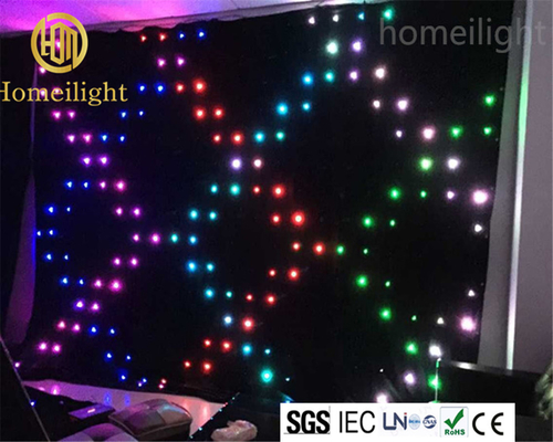 AC90-260V 50-60Hz Input Voltage 1- P18cm 3*4m RGB LED Screen Video Curtain for DJ Booth
