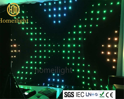 AC90-260V 50-60Hz Input Voltage 1- P18cm 3*4m RGB LED Screen Video Curtain for DJ Booth