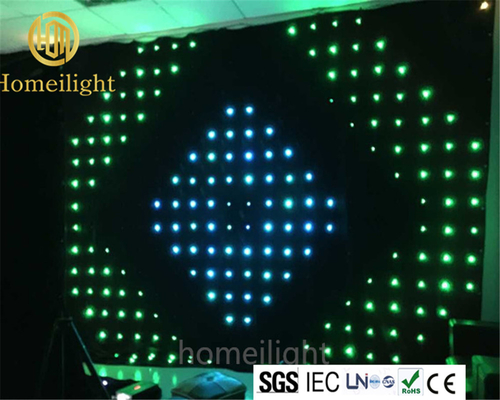 AC90-260V 50-60Hz Input Voltage 1- P18cm 3*4m RGB LED Screen Video Curtain for DJ Booth