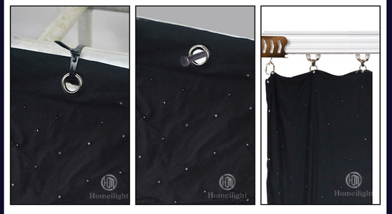Homei Backdrop Cloth Light White LED Star Curtain for Stage Decoration at Weddings