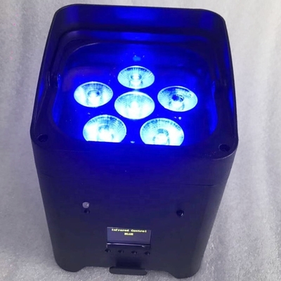 Battery Powered Par Lights DMX 6*18w RGBWA+UV 6in1 Wireless Remote Control LED Lights