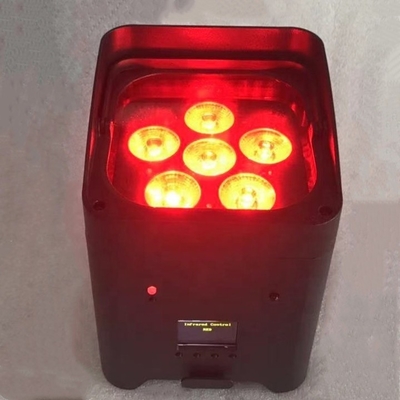 Battery Powered Par Lights DMX 6*18w RGBWA+UV 6in1 Wireless Remote Control LED Lights