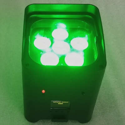 Battery Powered Par Lights DMX 6*18w RGBWA+UV 6in1 Wireless Remote Control LED Lights