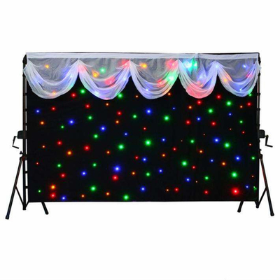 Stage Backdrop LED Star Curtain Fireproof With DMX512 Control