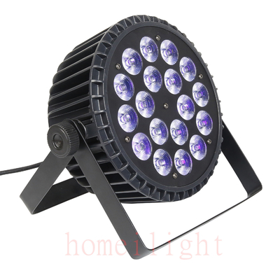 16200lm 18pcs x 18W RGBWAUV 6 in 1 LED Flat Par can Light for DJ Disco Wedding Uplights