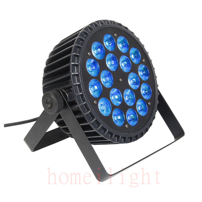 16200lm 18pcs x 18W RGBWAUV 6 in 1 LED Flat Par can Light for DJ Disco Wedding Uplights