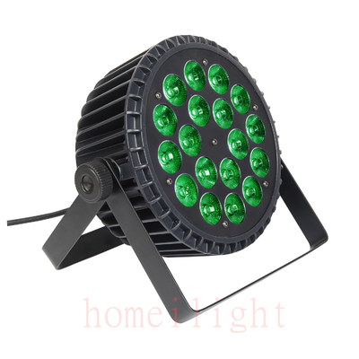 18*18W LED Par Light RGBWA UV 6 IN 1 Spot Wash DMX Flat Parcan for Stage Wedding