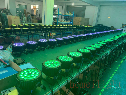 18*18W LED Par Light RGBWA UV 6 IN 1 Spot Wash DMX Flat Parcan for Stage Wedding