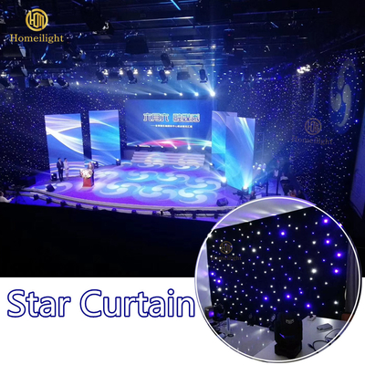 2*3M Blue And White LED Light Curtain 3500K  LED Curtain Star Lights For Stage Show