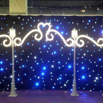 2*3M Blue And White LED Light Curtain 3500K  LED Curtain Star Lights For Stage Show