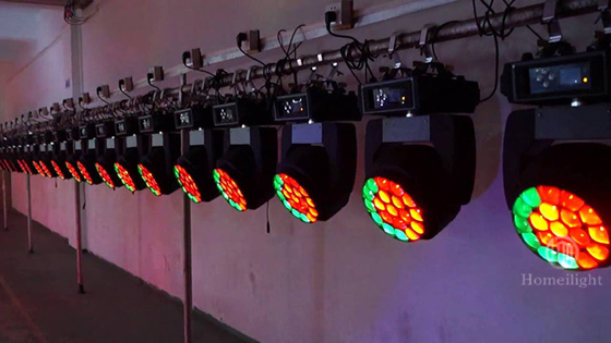 19x15W High Brightness RGBW 4 in 1 Clay Paky Wash K10 LED Bee Eye Zoom Moving Head Light for Wedding Decorate