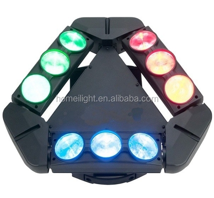 RGBW 4in1 9 Eyes Spider LED Moving Head Wash IP20 For Disco Club