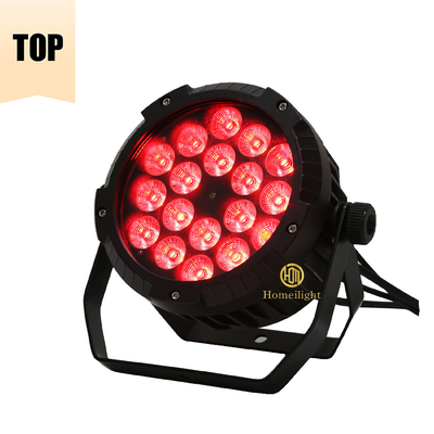 18*18W 6 In 1 Flat Par LED Lights , Par LED RGBWAUV 5000 Lumens For Wedding Party DJ