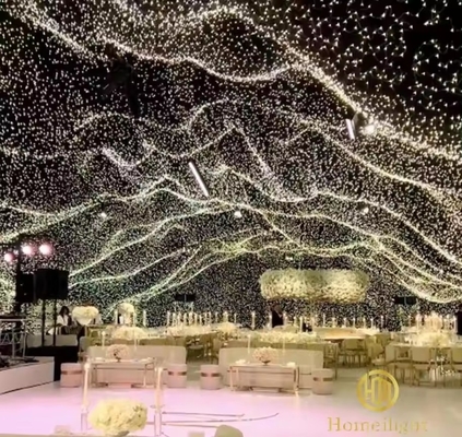 Wedding LED Star Cloth Backdrop with Warm White/Cool White Lights and IP33 Rating