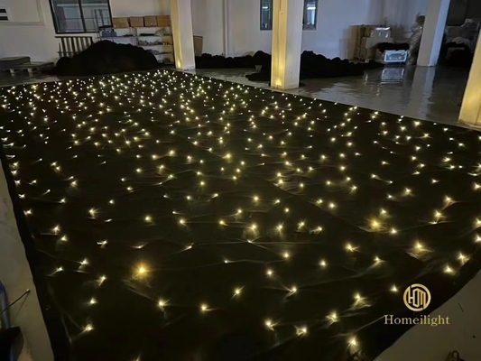 2024 New Arrival warm white wedding star curtain double decker fireproof ceiling wall curtain lights