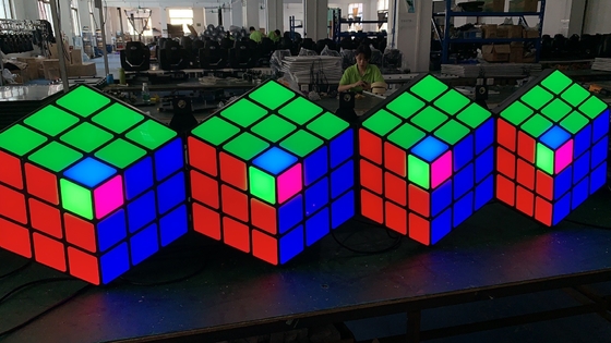 Professional Lease commercial activity lighting equipment 3D magic cube wall for performance Singing Contest