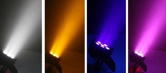 18pcs RGBWAUV 6IN1 Flat Par Lights for Silent Wedding Palace Uplight DMX512 Control Mode