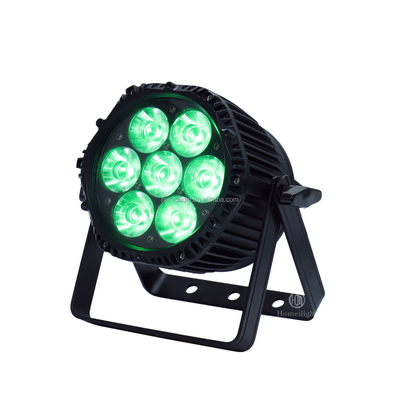Stage Light 7x18W LED Waterproof RGBWAUV 6in1 Par Light with 50000 Hours Working Time
