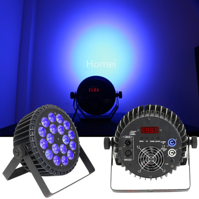 18pcs 18W RGBWA UV LED Slim Par Lights  , Wedding DJ LED Uplighting
