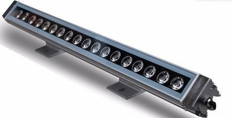 1- DMX512 Control Aluminum Alloy IP65 3W 18pcs Outdoor Wall Mounted Colorful Light LED Wall Washer Bar
