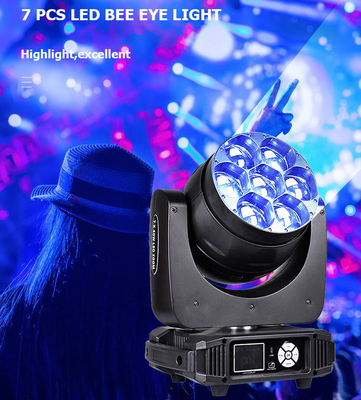 Moving Head Lights 7*40W LED Zoom Beam Wash for Bar Night Club Event Church Castle